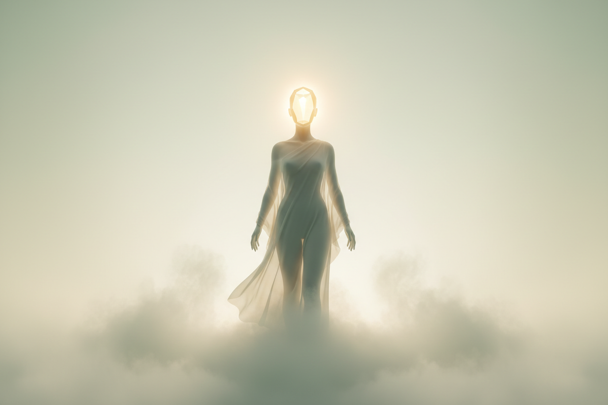 Ethereal wellness image representing brain fog clearing and cognitive clarity