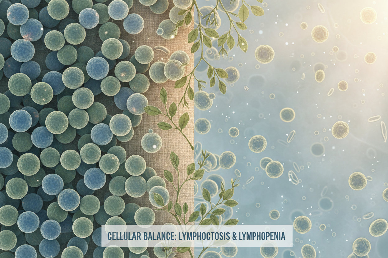 Lymphocytosis and Lymphopenia - lymphocyte balance with botanical elements