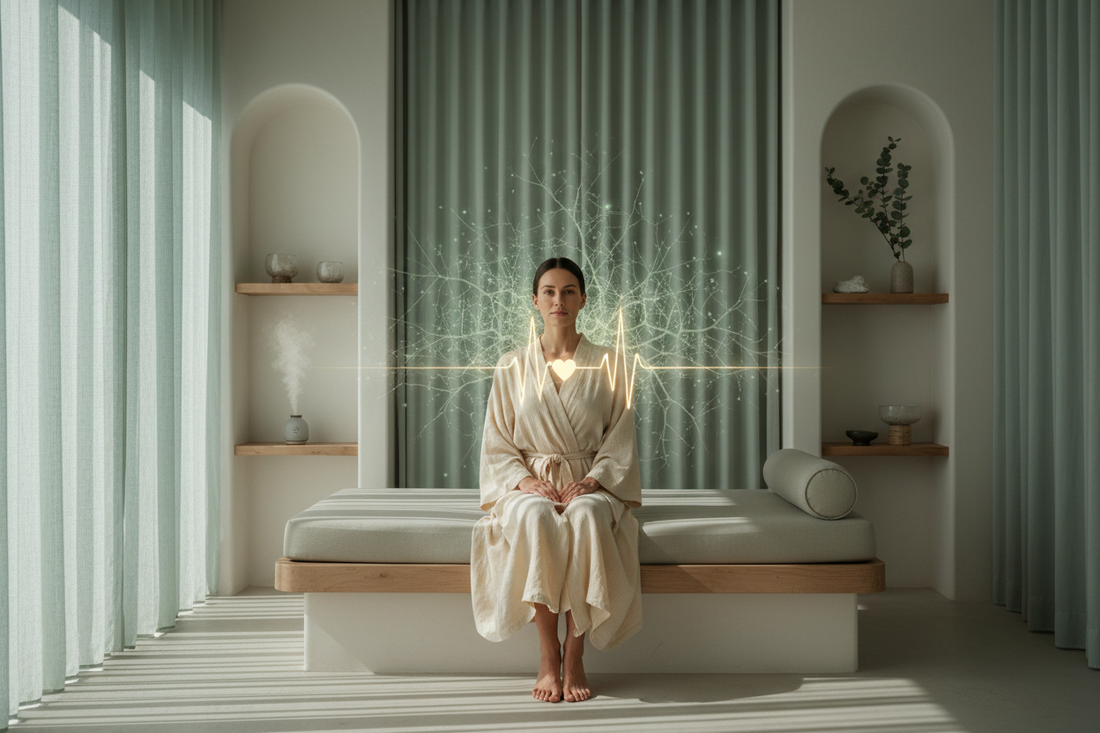 Calm wellness setting representing POTS and dysautonomia nervous system support