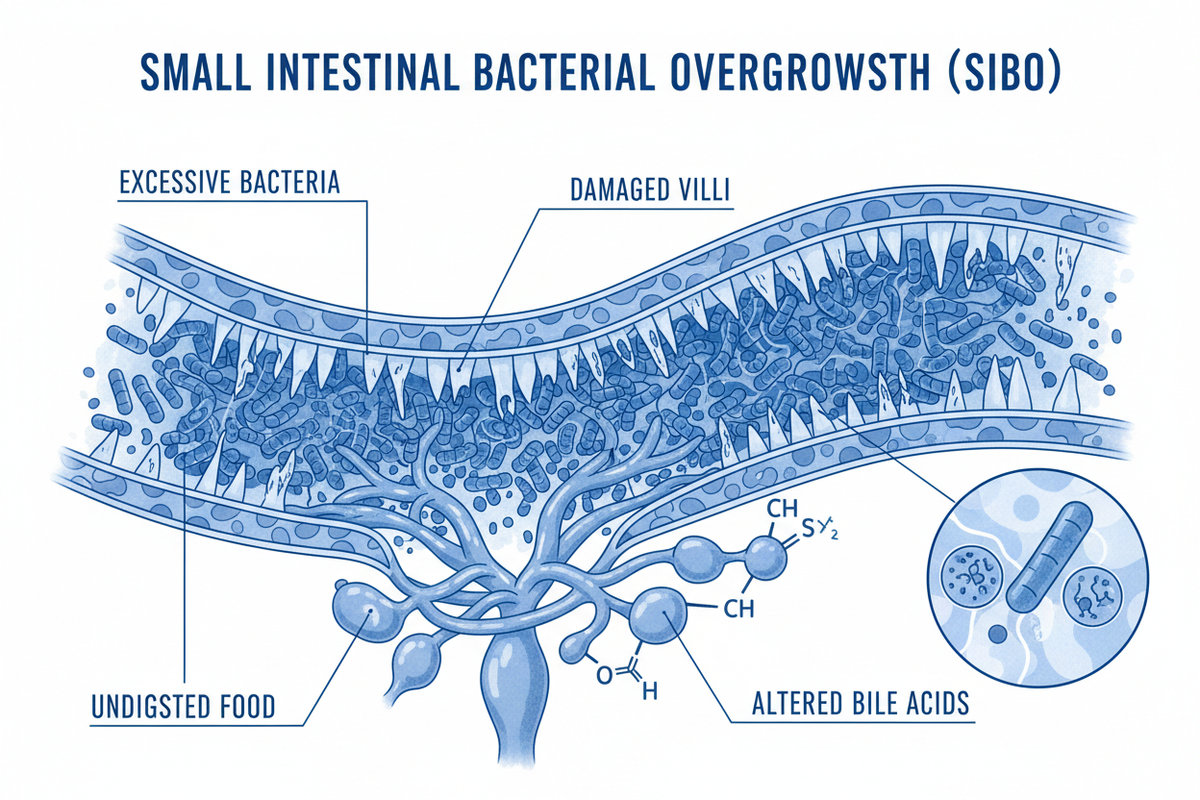 SIBO & Enzyme Disruption: How Small Intestinal Bacterial Overgrowth Sabotages Digestion