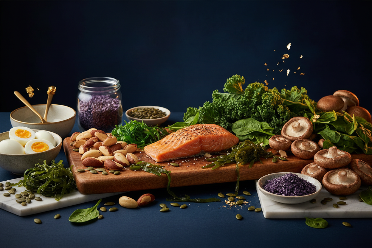The Thyroid Diet — thyroid-supportive whole foods including Brazil nuts, seaweed, wild fish, and eggs for metabolic and endocrine health