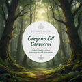 Oregano Oil Carvacrol with forest background